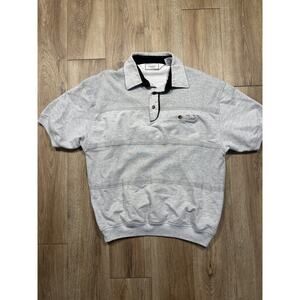 Mens Vintage 90s Size M Grey Soprano Style PalmLand Classics Polo Shirt